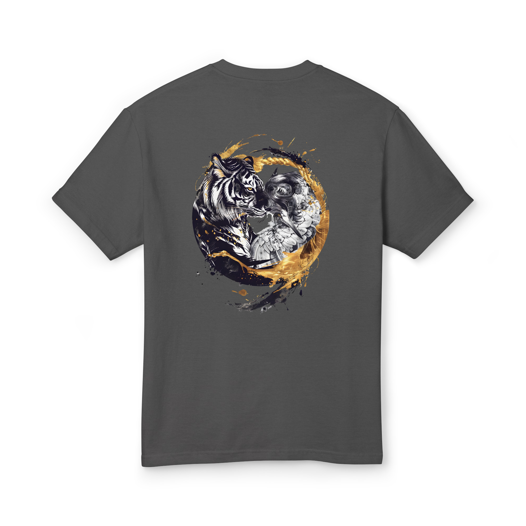 Tiger & Crane Duality Heavyweight Graphic Tee – Martial Arts Lifestyle Streetwear - Image 6