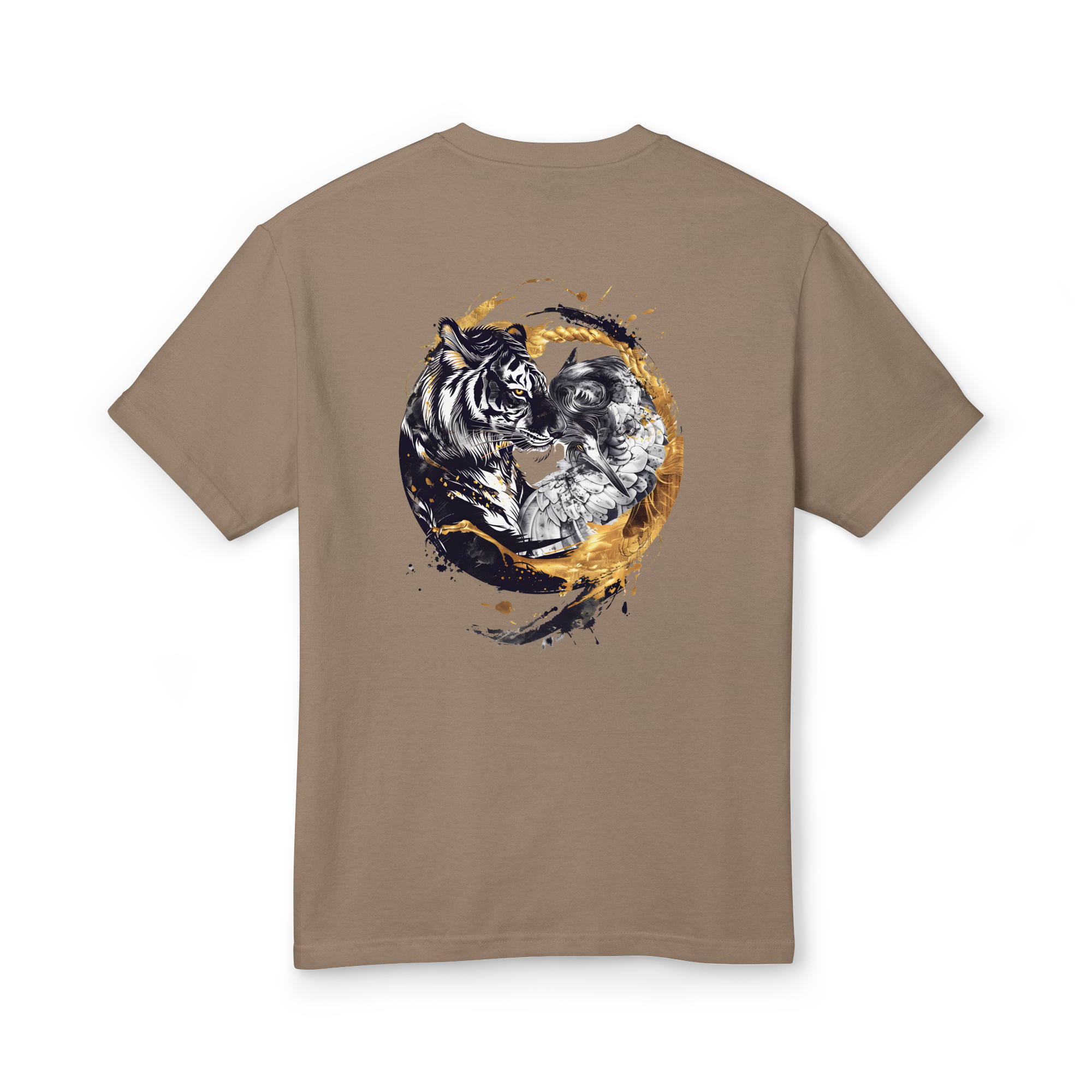 Tiger & Crane Duality Heavyweight Graphic Tee – Martial Arts Lifestyle Streetwear - Image 8