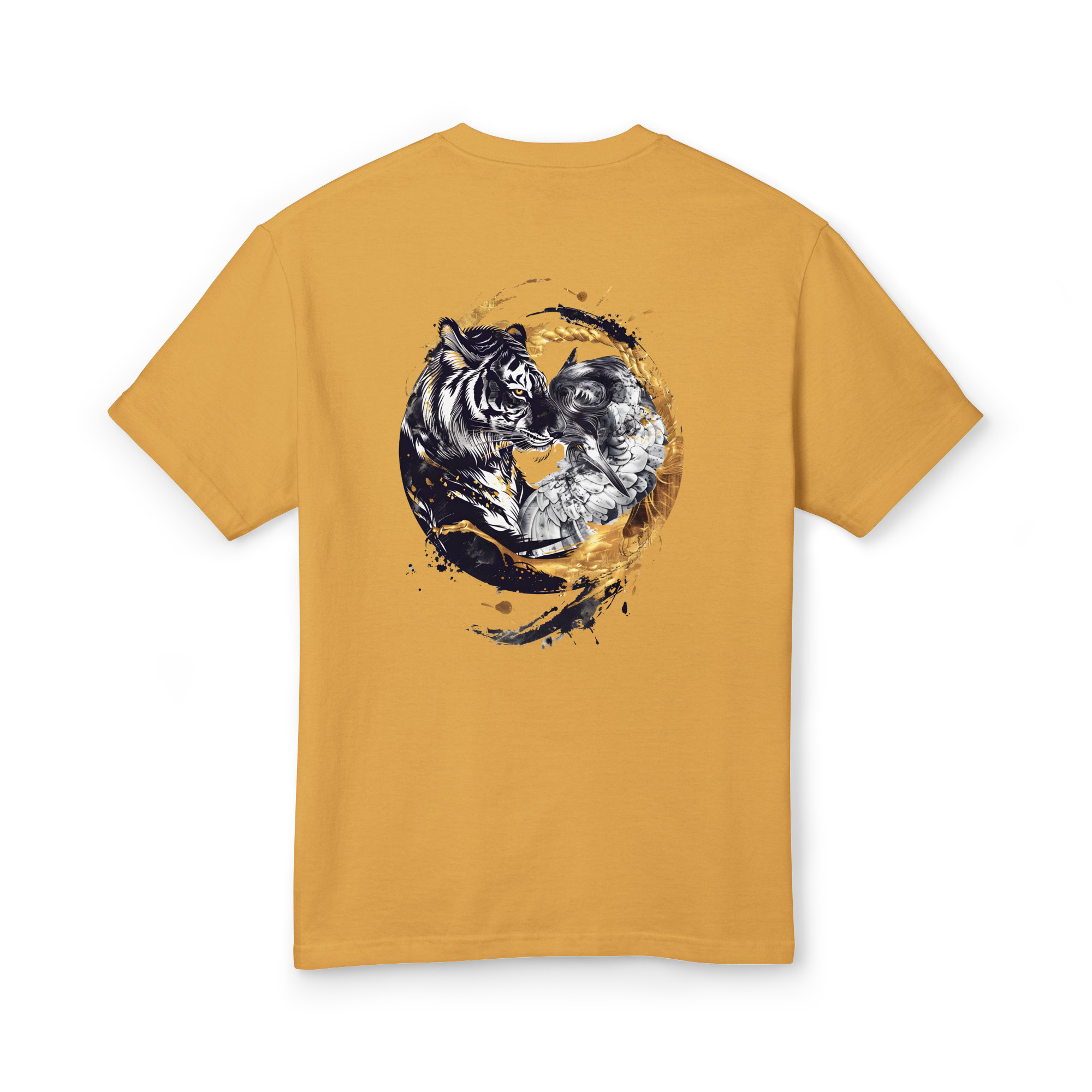 Tiger & Crane Duality Heavyweight Graphic Tee – Martial Arts Lifestyle Streetwear - Image 9