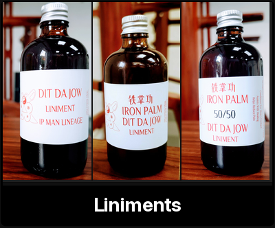 Herbal massage liquids: Dit Da Jow and Iron Palm