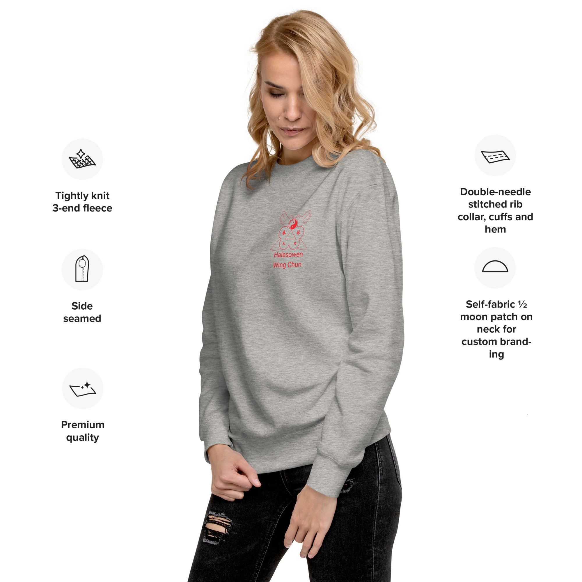 Wing Chun Halesowen Club Sweatshirt, Unisex, Black - Image 13